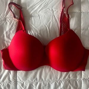 Victoria's Secret Bra Incredible Perfect Shape NoWire Padded Red Bra 34C